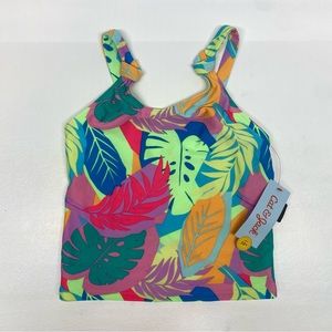 Cat & Jack Girls Tankini Swim Top Multicolor Size M(7/8) Tropical